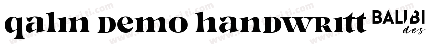 Qalin Demo Handwritt字体转换